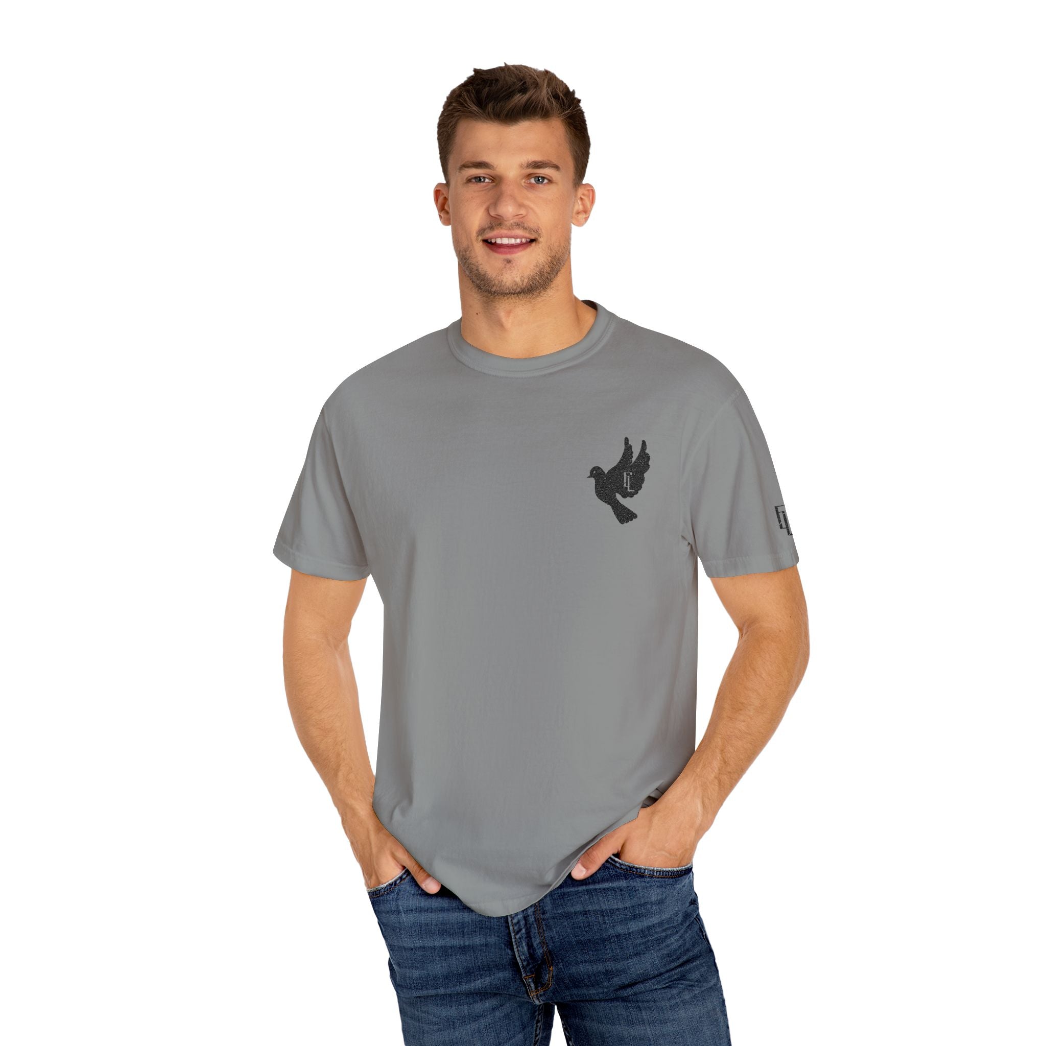 Black-F4L DOVE T-Shirts [Embroidery]