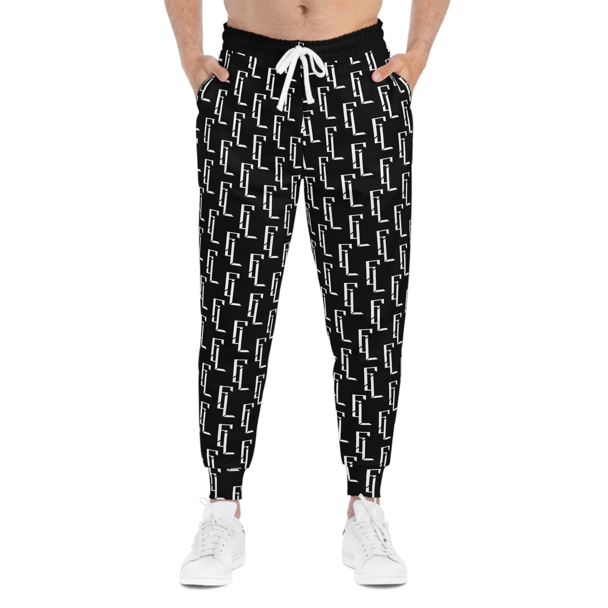 Black F4L Men's Athletic Joggers