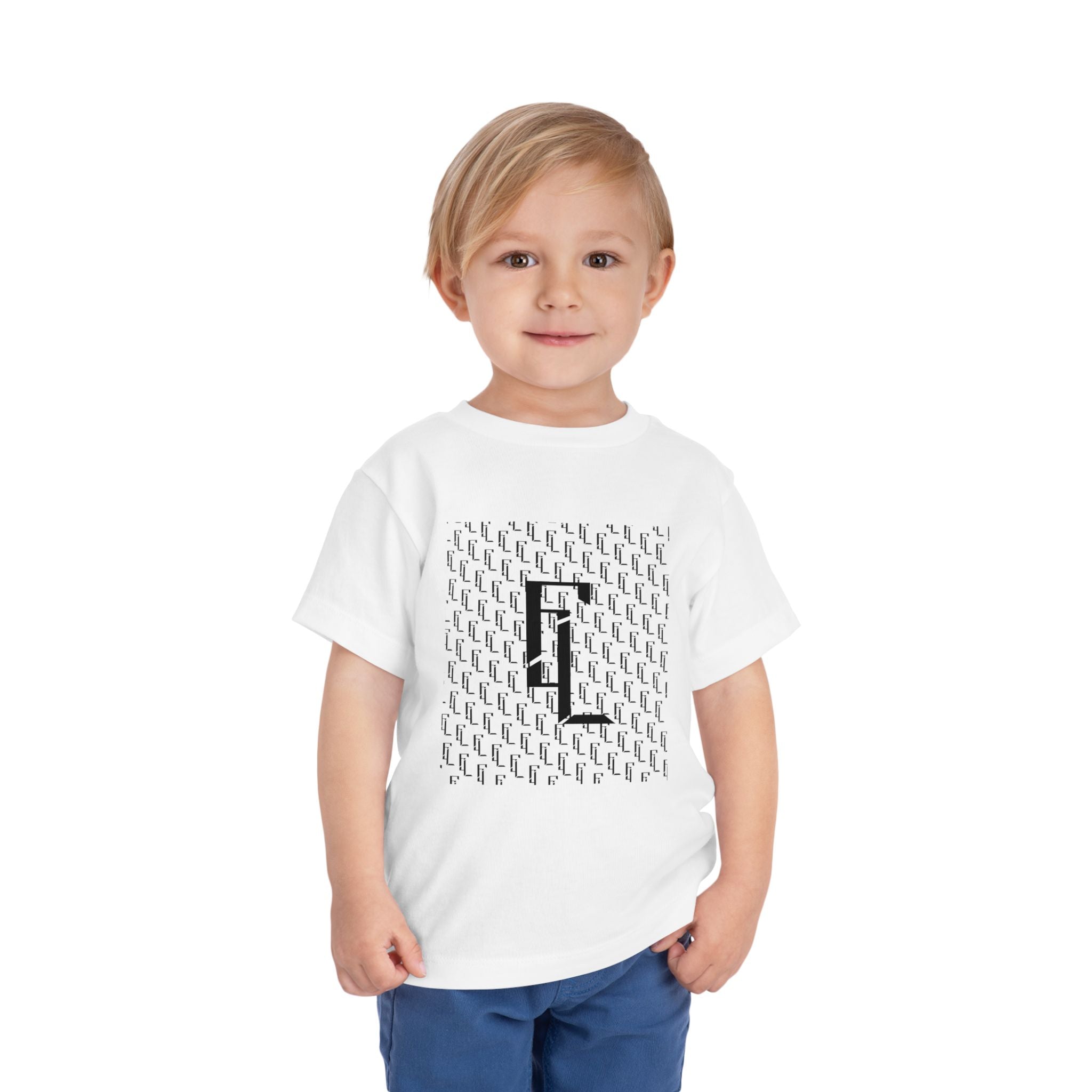 Black-F4L Toddler Short Sleeve Tee