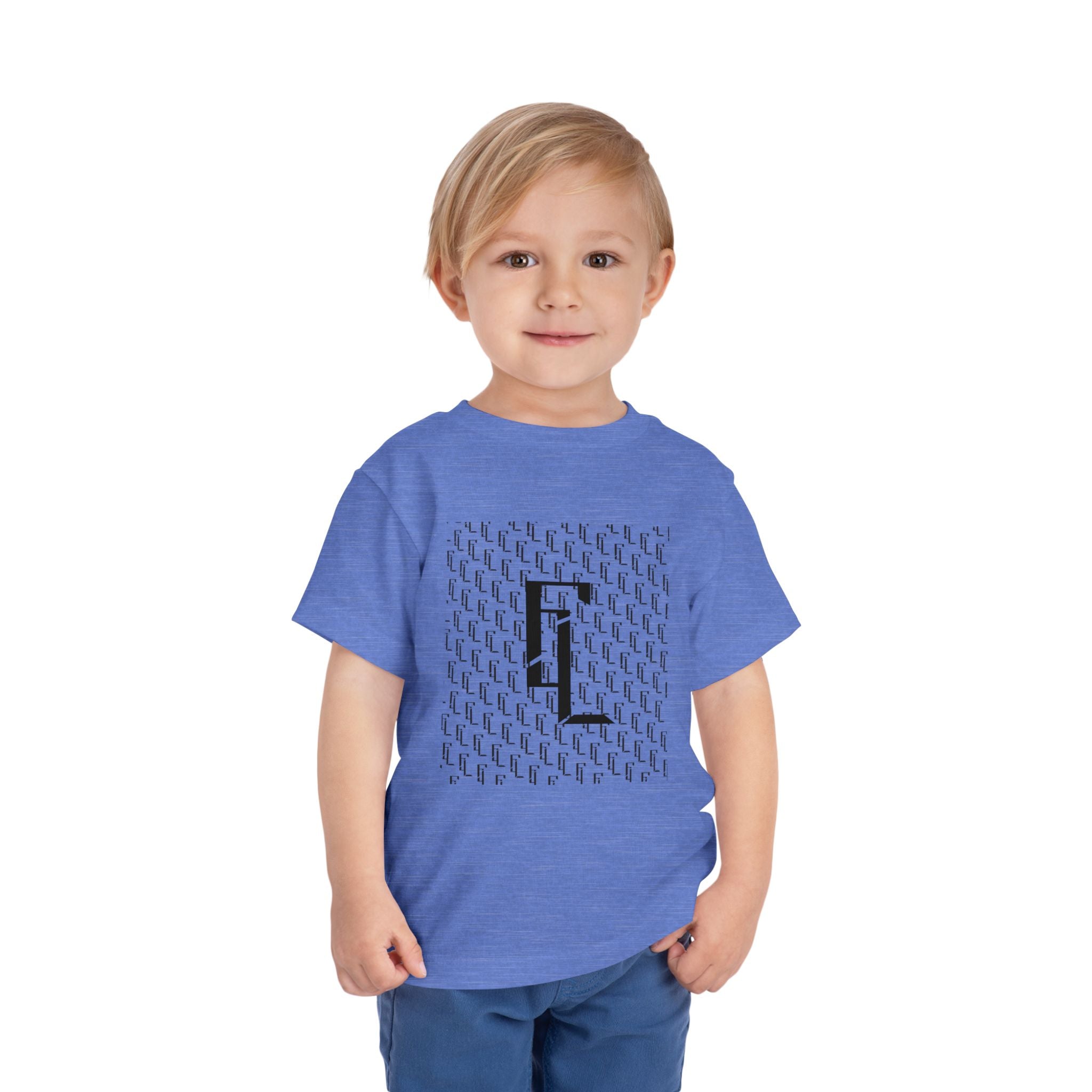 Black-F4L Toddler Short Sleeve Tee