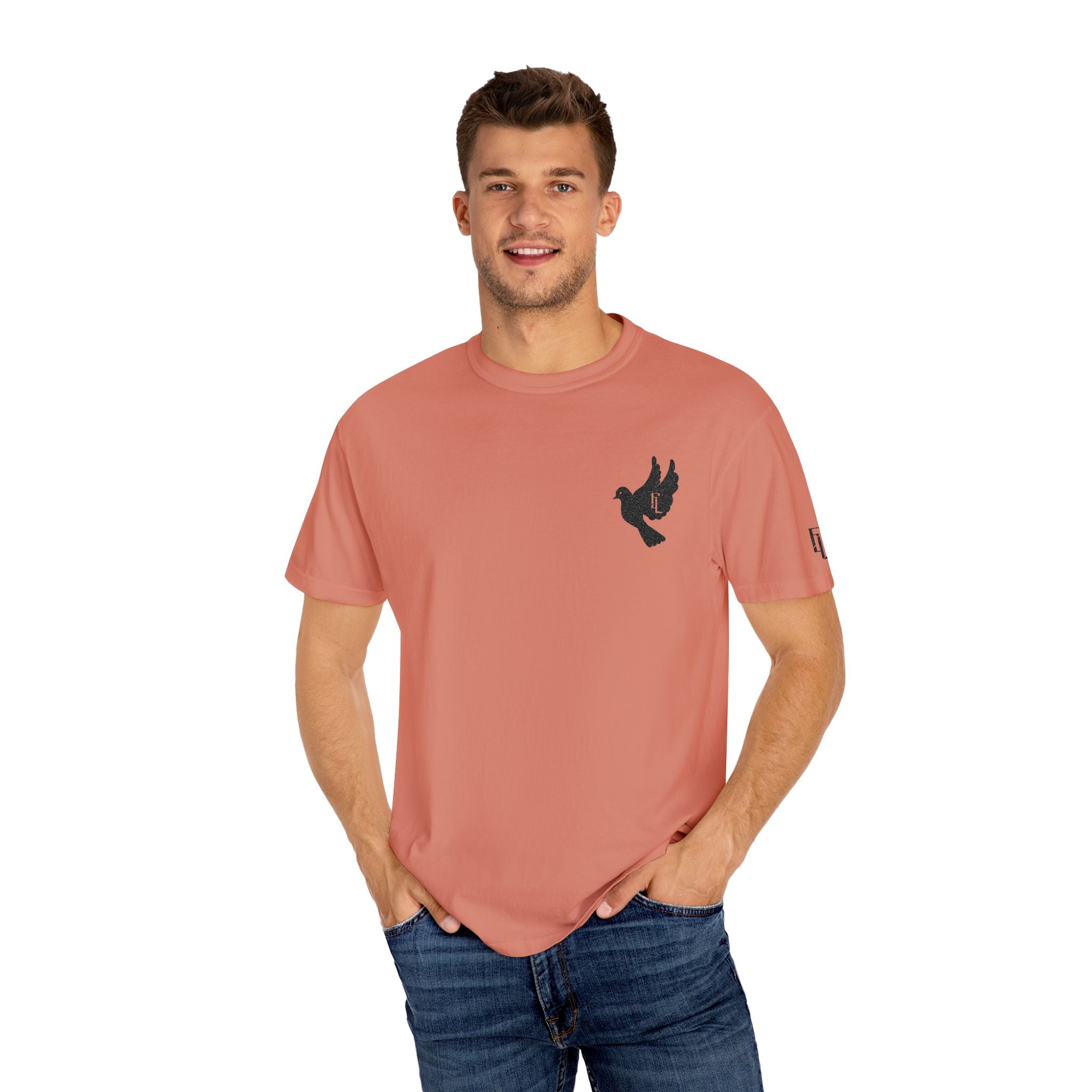 Black-F4L DOVE T-Shirts [Embroidery]