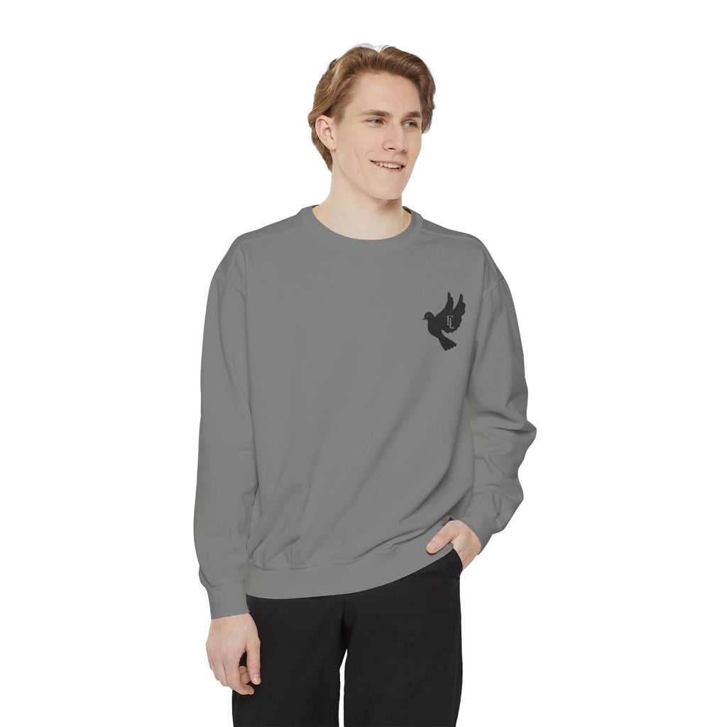Black-F4L DOVE Garment-Dyed Sweaters [Embroidery]