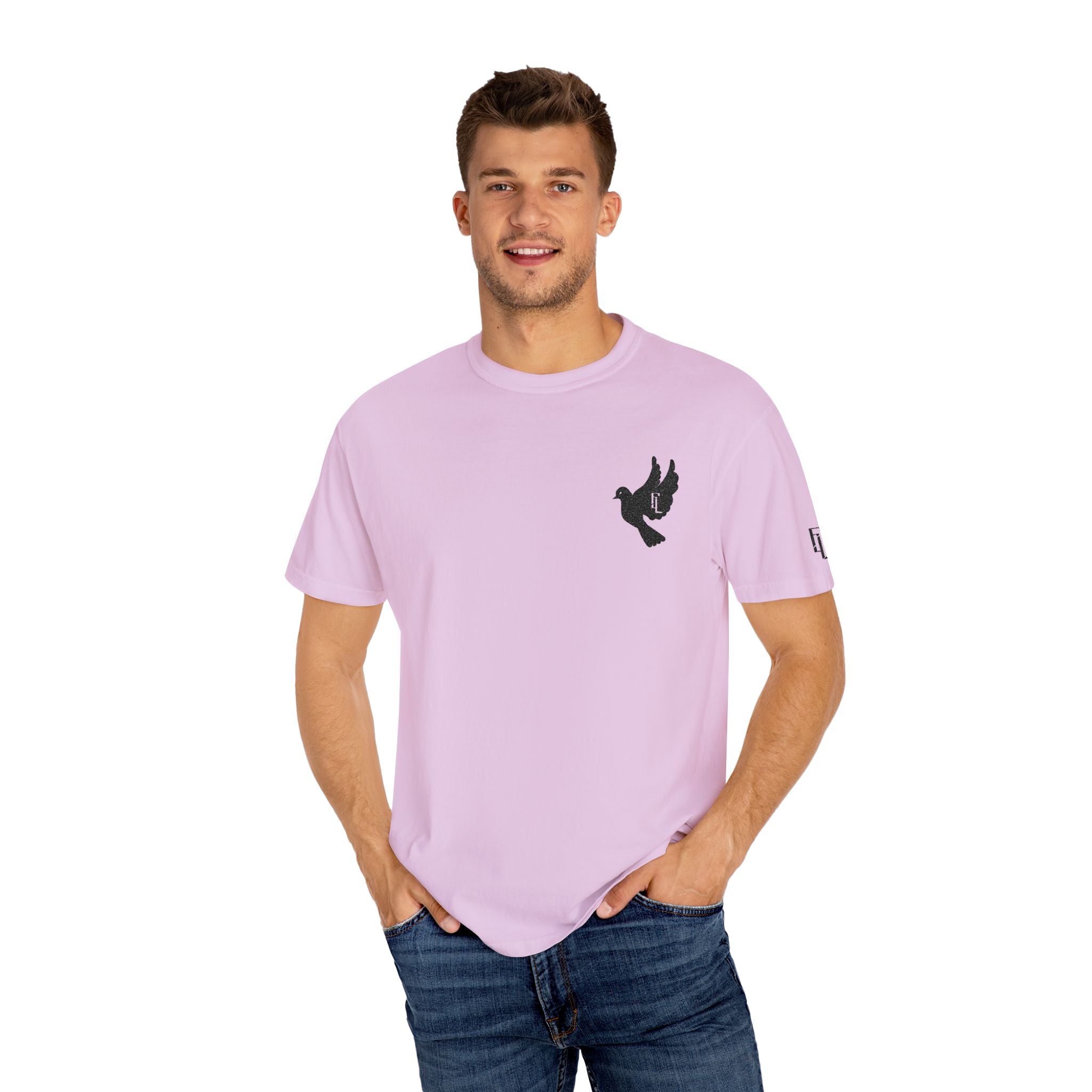 Black-F4L DOVE T-Shirts [Embroidery]