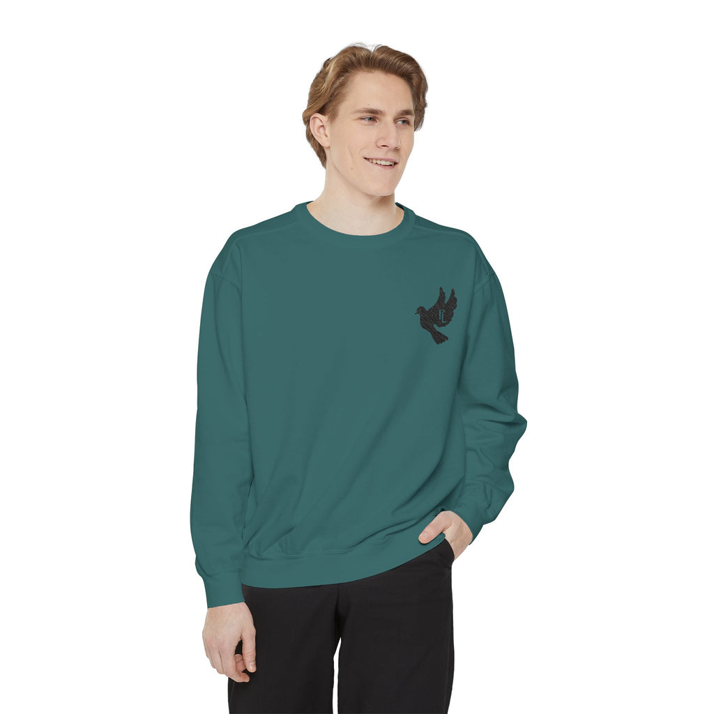 Black-F4L DOVE Garment-Dyed Sweaters [Embroidery]
