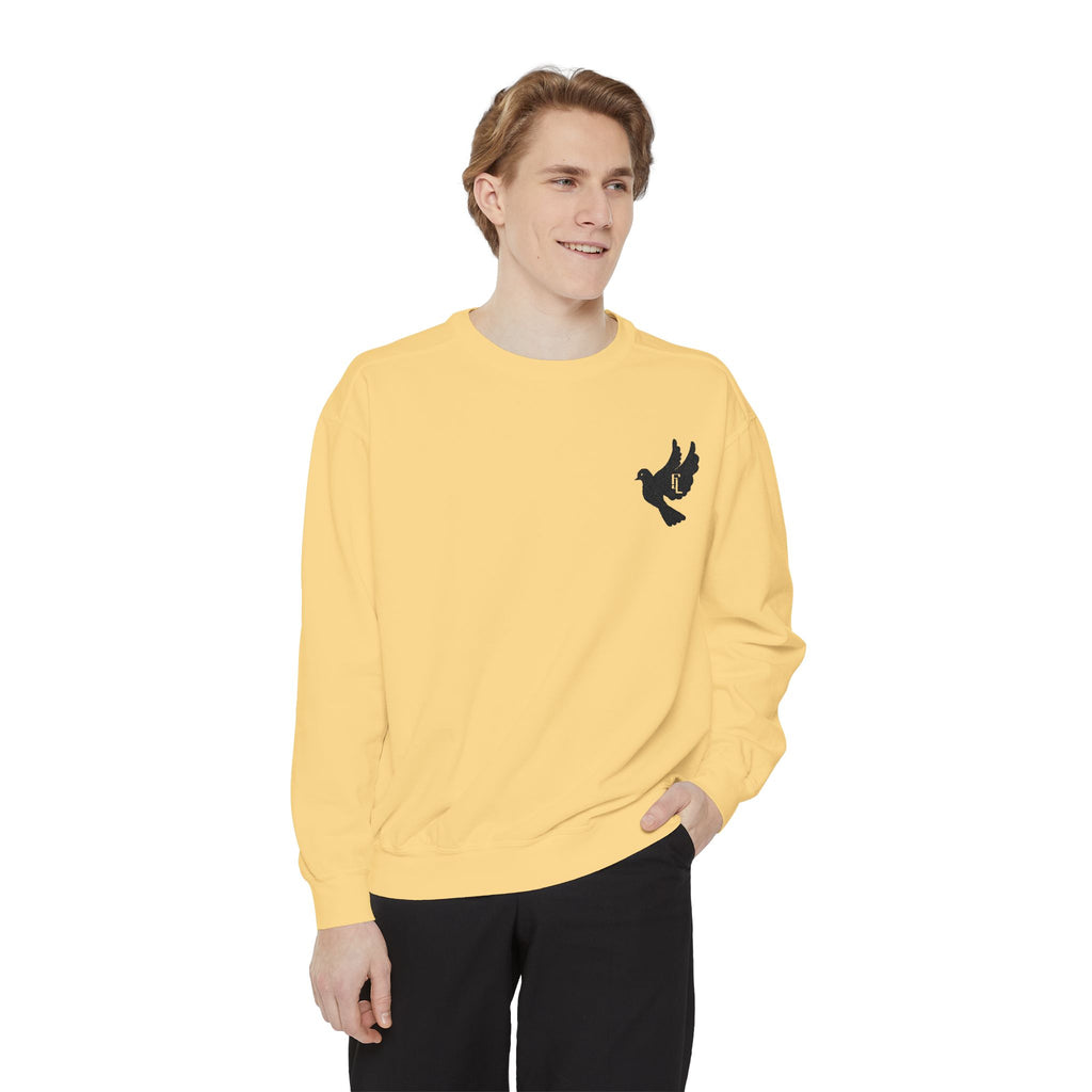 Black-F4L DOVE Garment-Dyed Sweaters [Embroidery]
