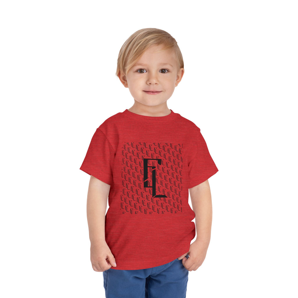 Black-F4L Toddler Short Sleeve Tee