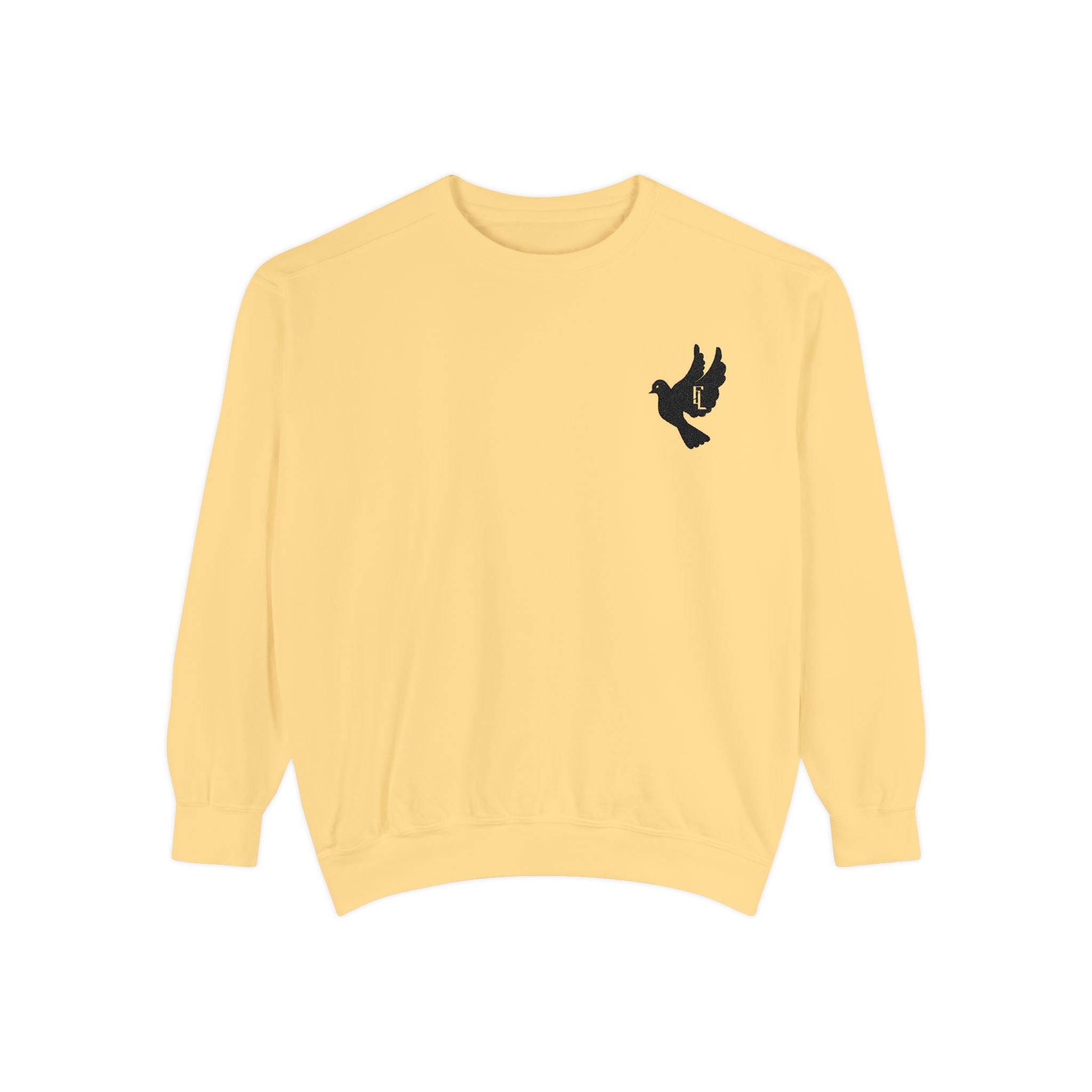 Black-F4L DOVE Garment-Dyed Sweaters [Embroidery]