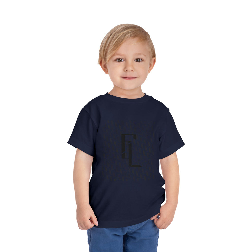 Black-F4L Toddler Short Sleeve Tee