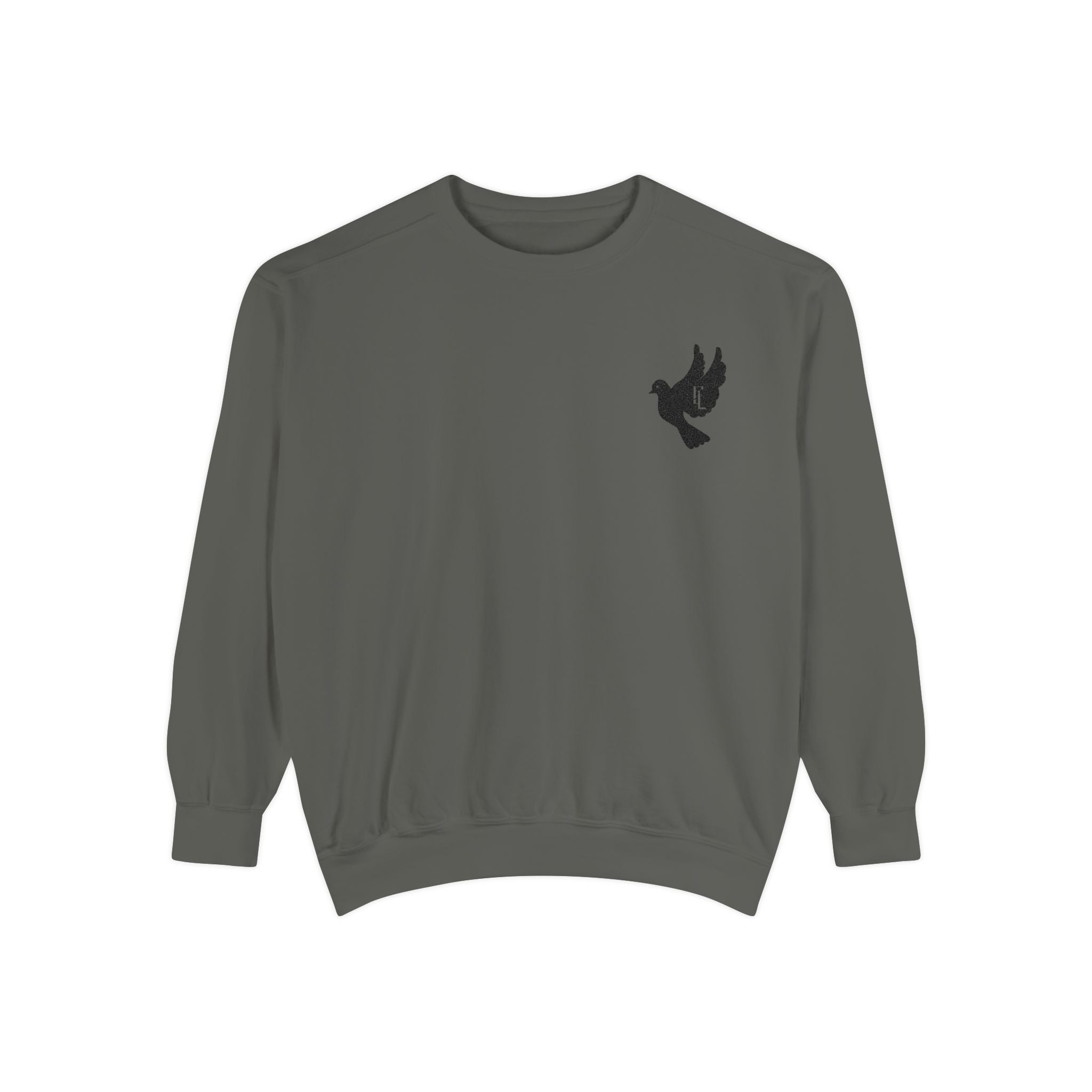 Black-F4L DOVE Garment-Dyed Sweaters [Embroidery]