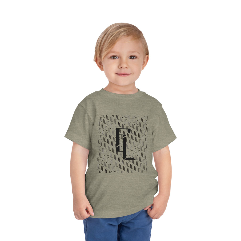 Black-F4L Toddler Short Sleeve Tee