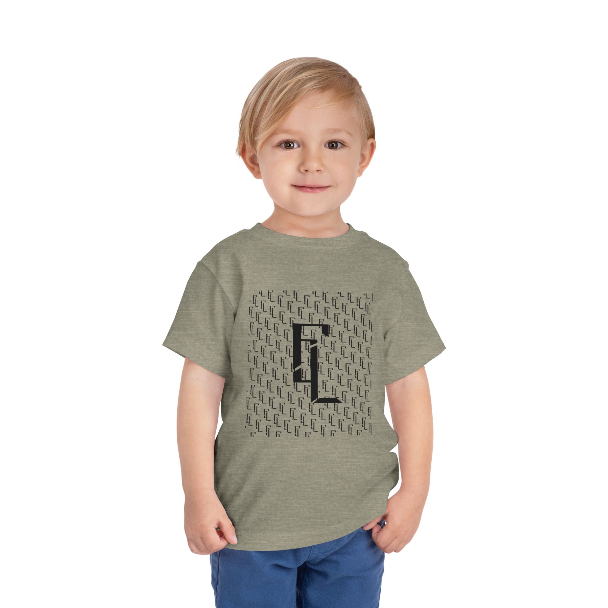 Black-F4L Toddler Short Sleeve Tee