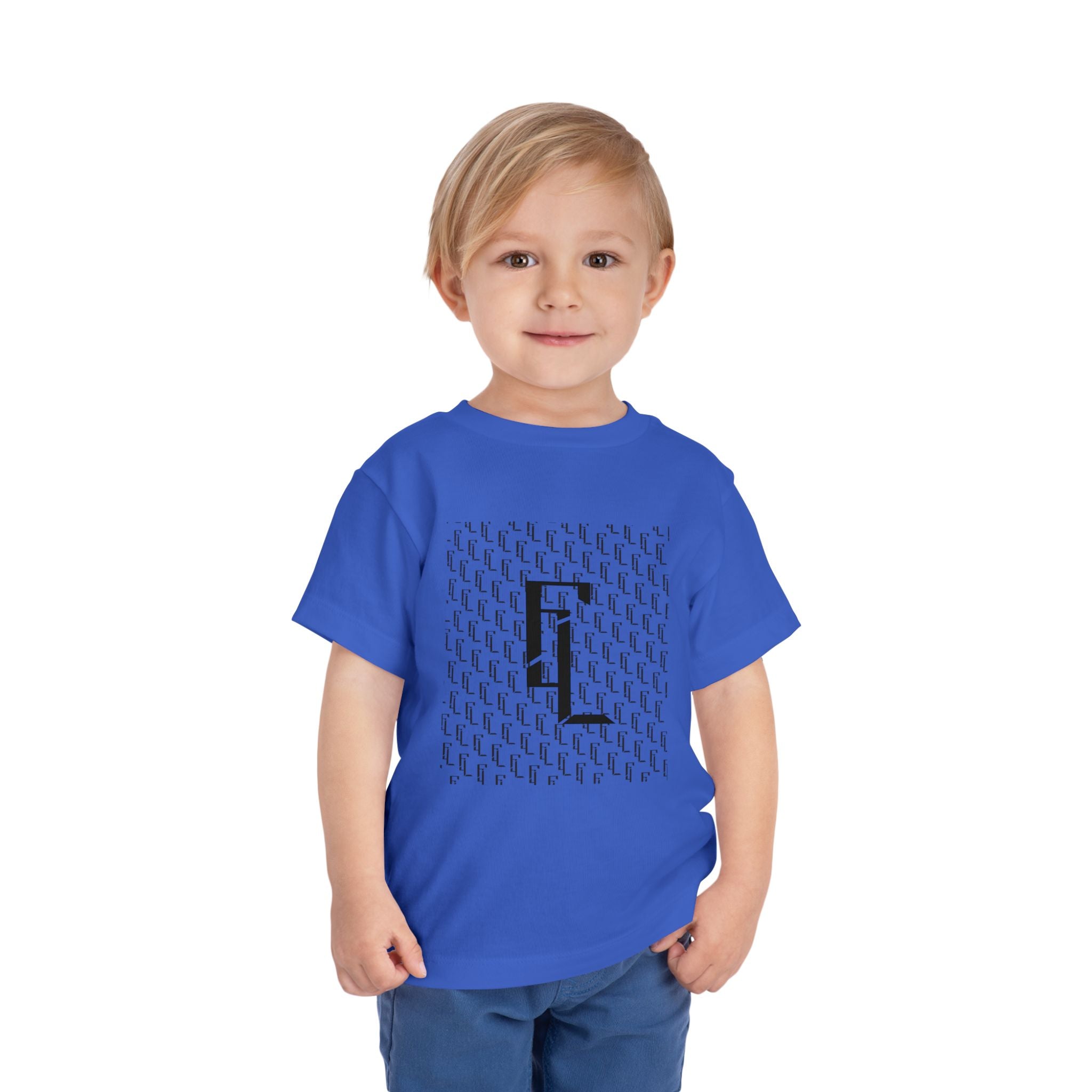 Black-F4L Toddler Short Sleeve Tee