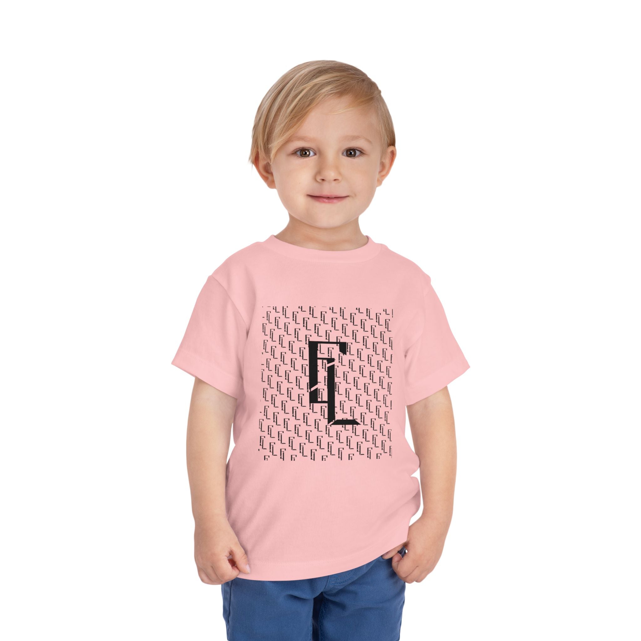 Black-F4L Toddler Short Sleeve Tee