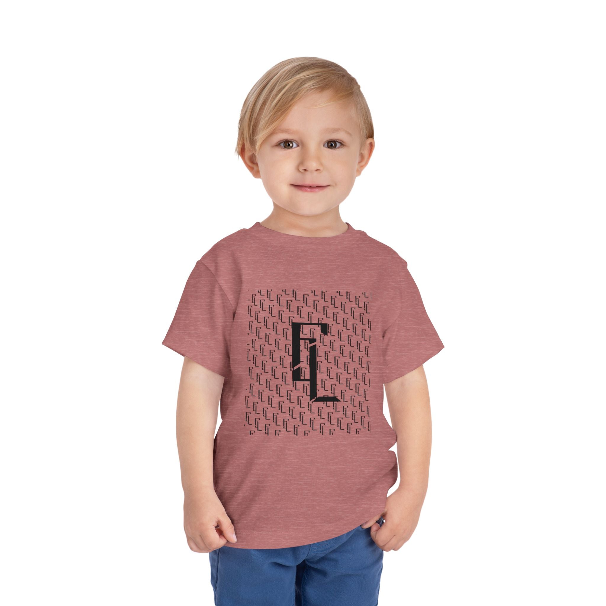 Black-F4L Toddler Short Sleeve Tee