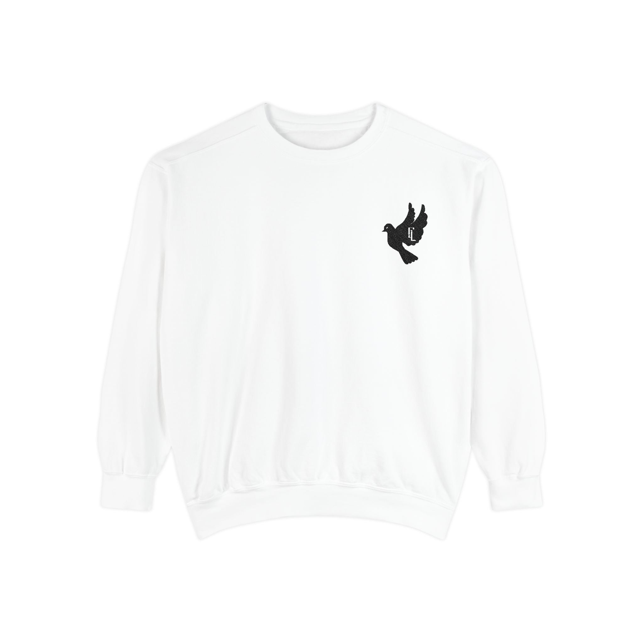 Black-F4L DOVE Garment-Dyed Sweaters [Embroidery]