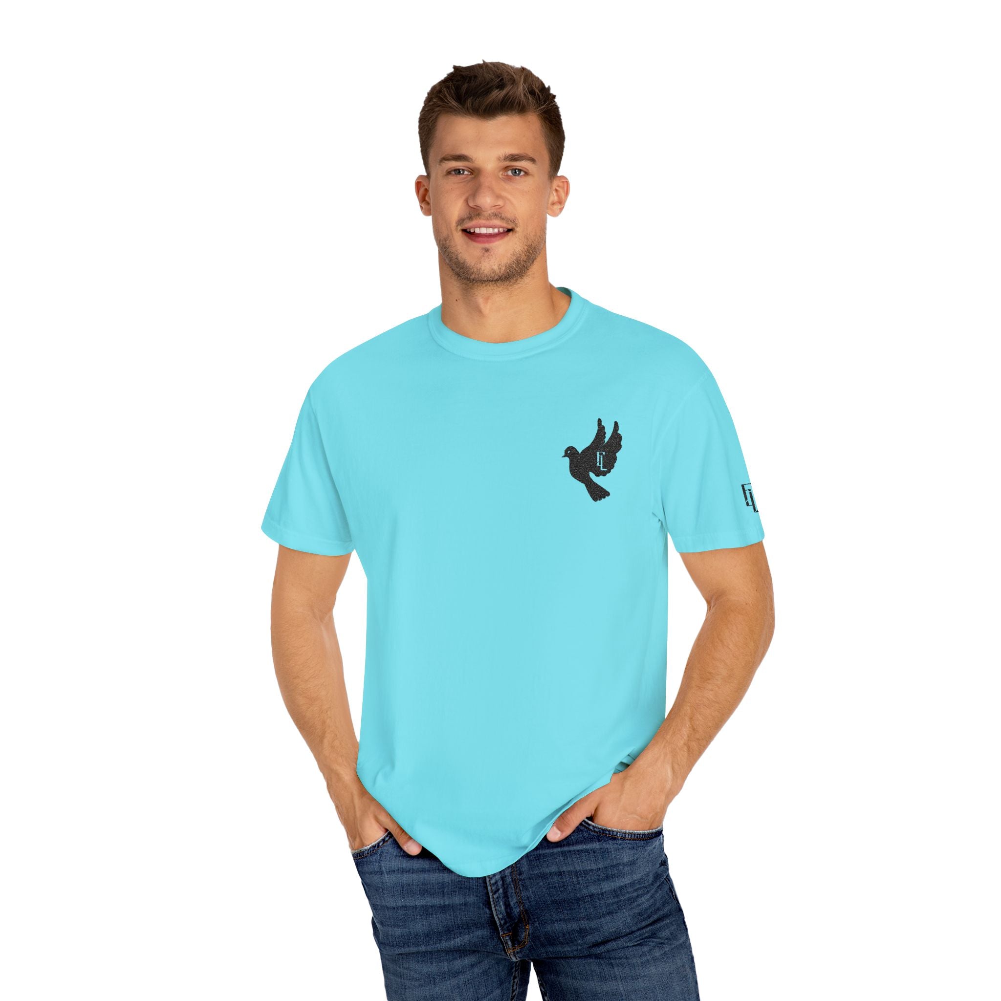 Black-F4L DOVE T-Shirts [Embroidery]