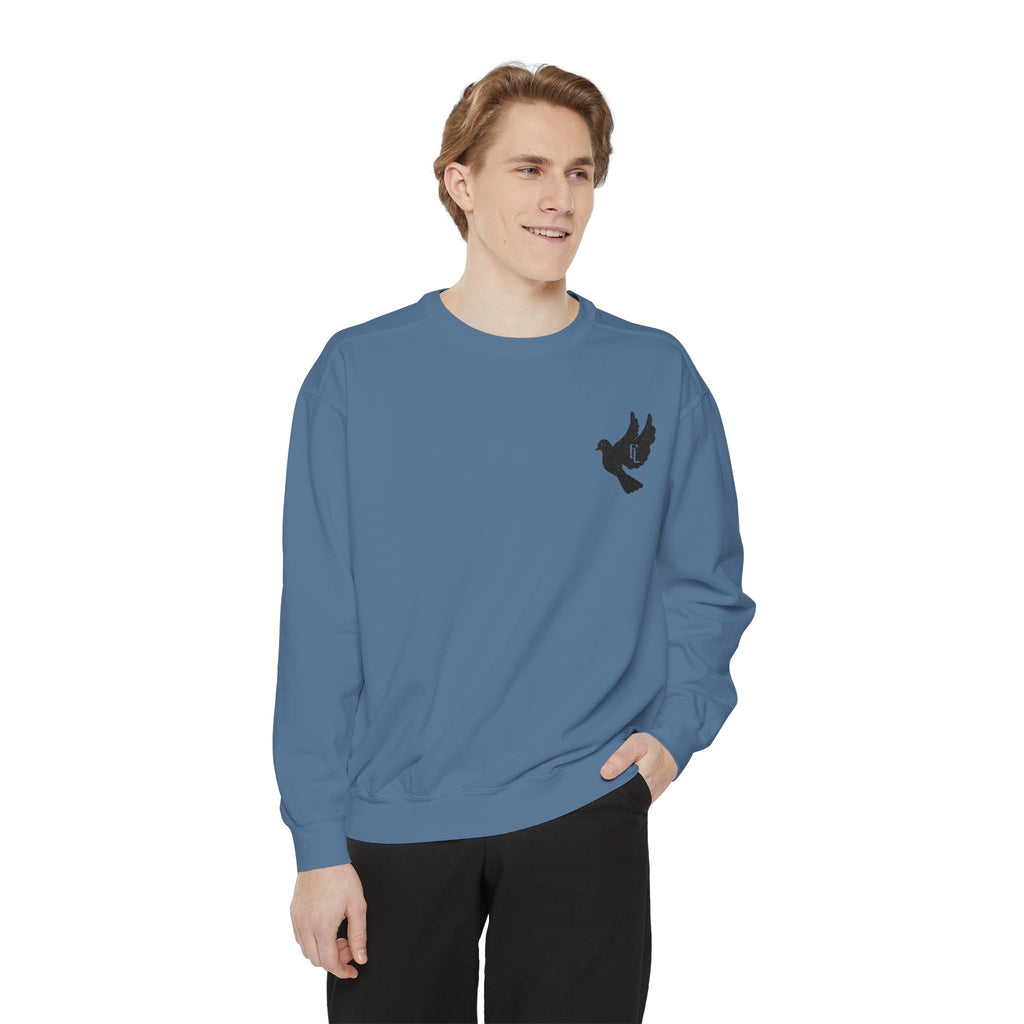 Black-F4L DOVE Garment-Dyed Sweaters [Embroidery]
