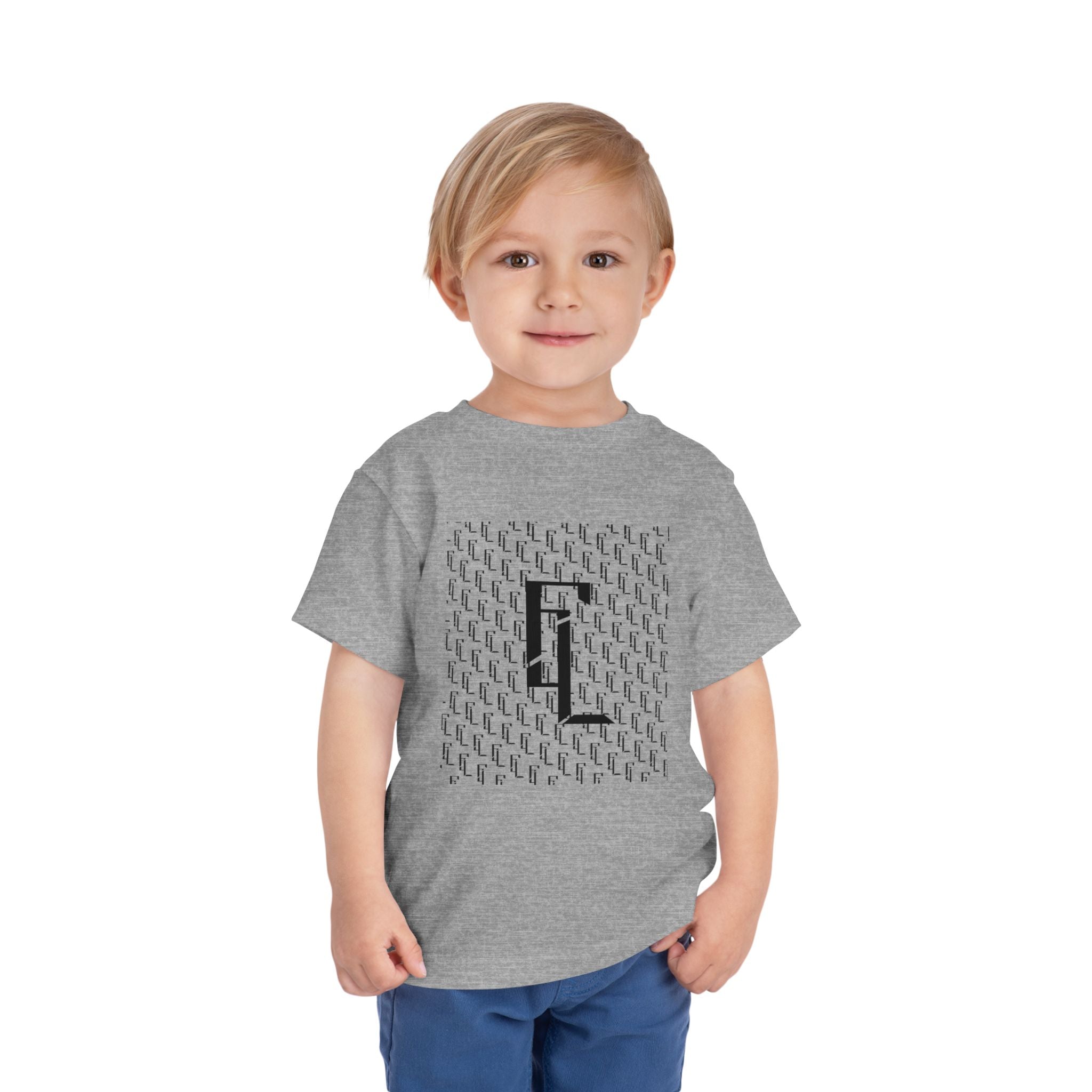 Black-F4L Toddler Short Sleeve Tee