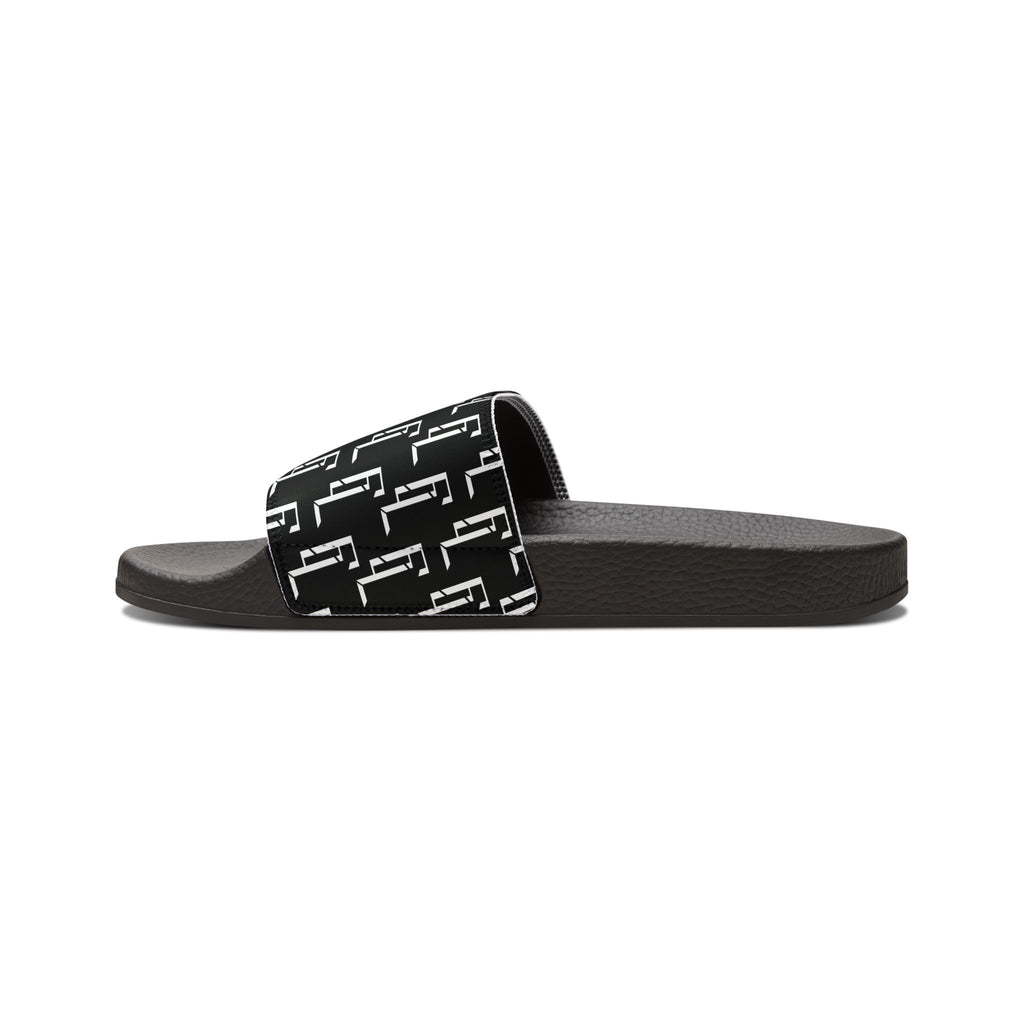 Black F4L Men's Removable-Strap Sandals