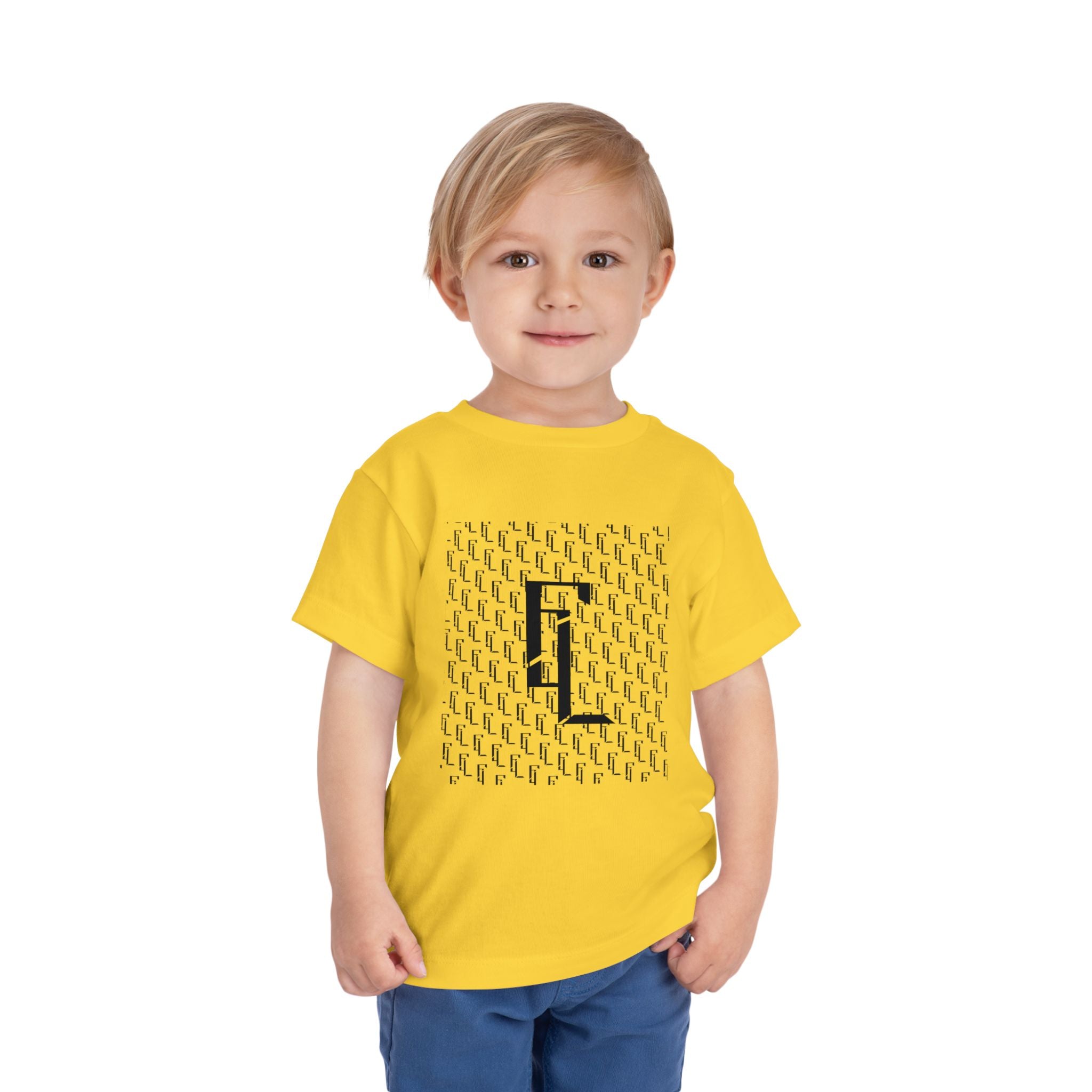 Black-F4L Toddler Short Sleeve Tee