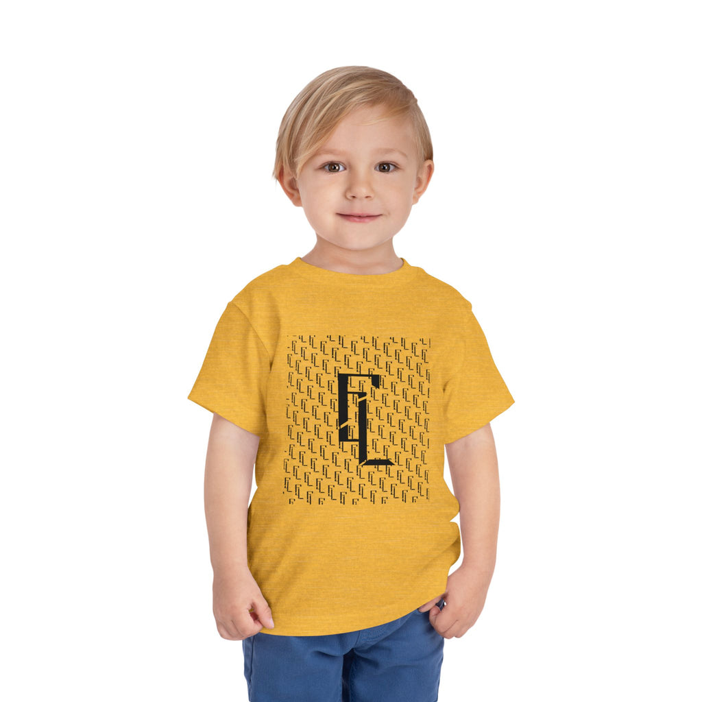 Black-F4L Toddler Short Sleeve Tee