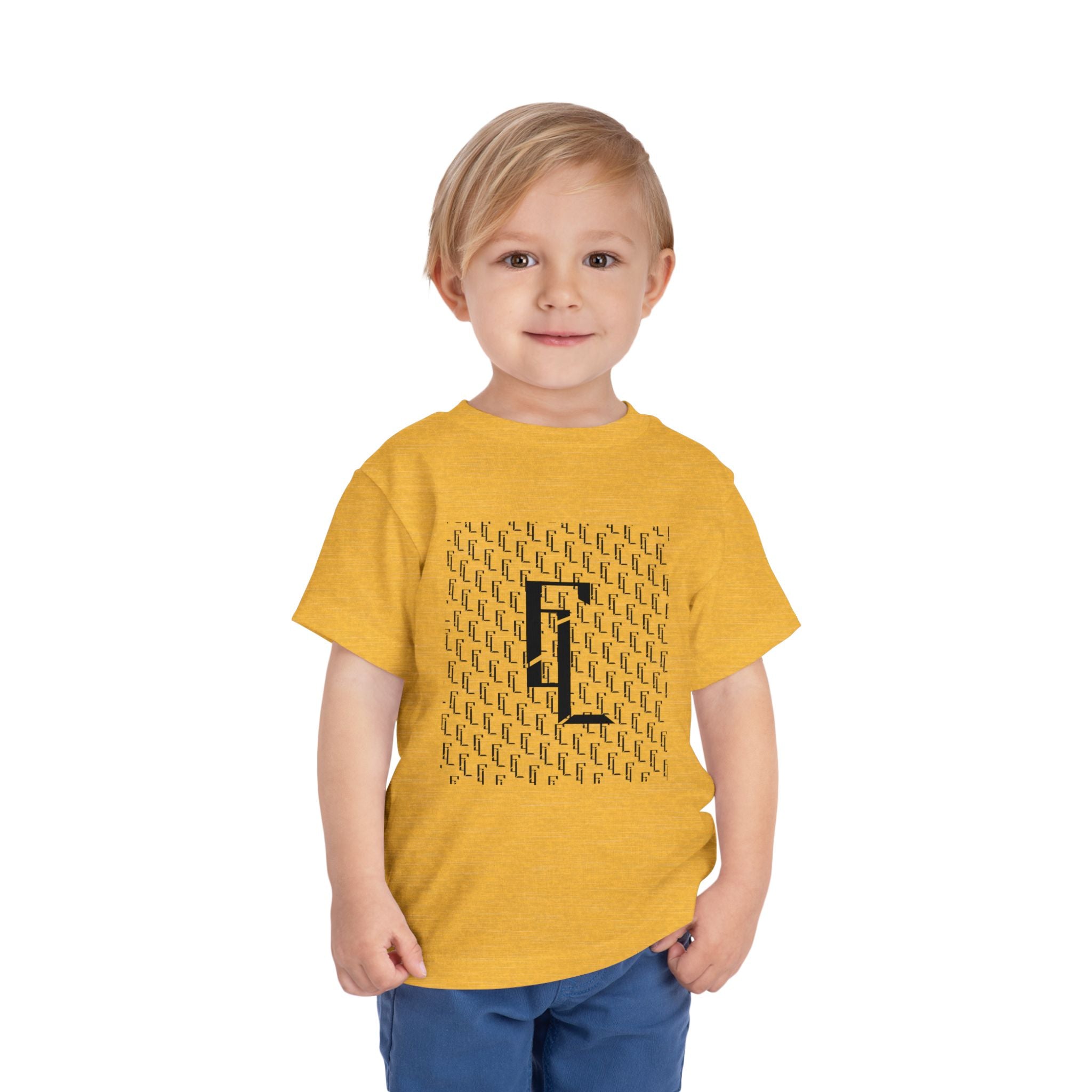 Black-F4L Toddler Short Sleeve Tee