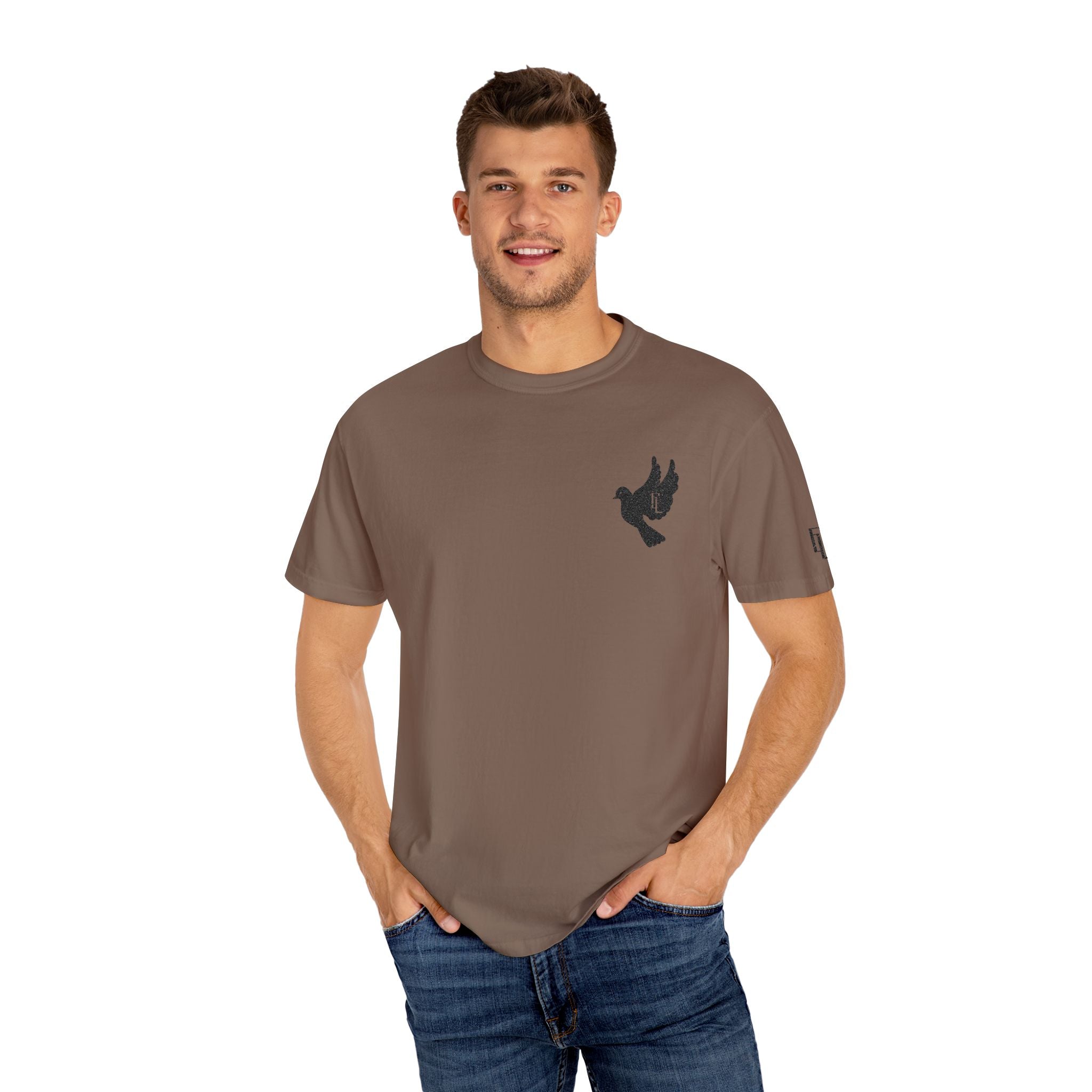 Black-F4L DOVE T-Shirts [Embroidery]