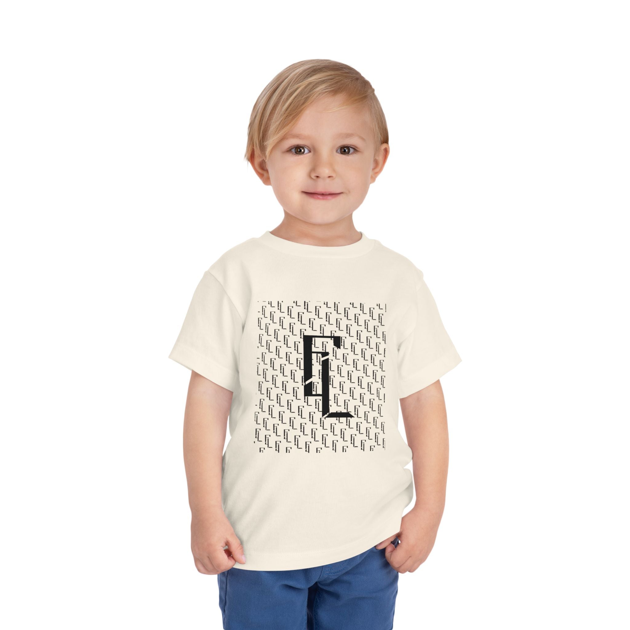 Black-F4L Toddler Short Sleeve Tee