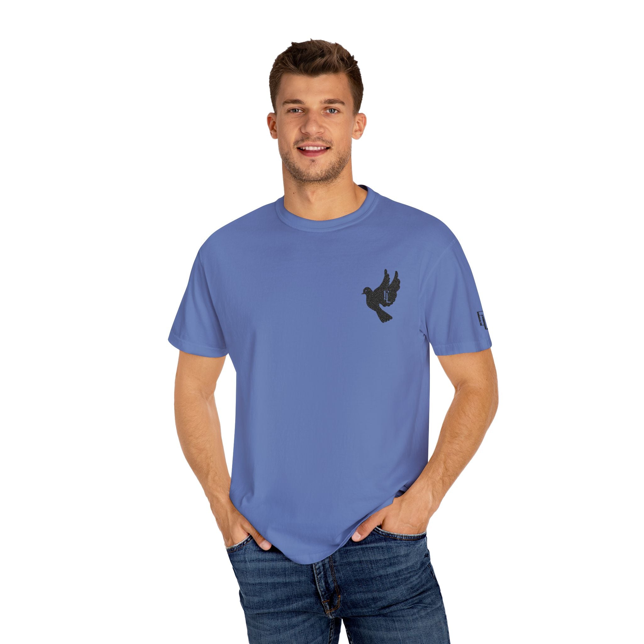 Black-F4L DOVE T-Shirts [Embroidery]