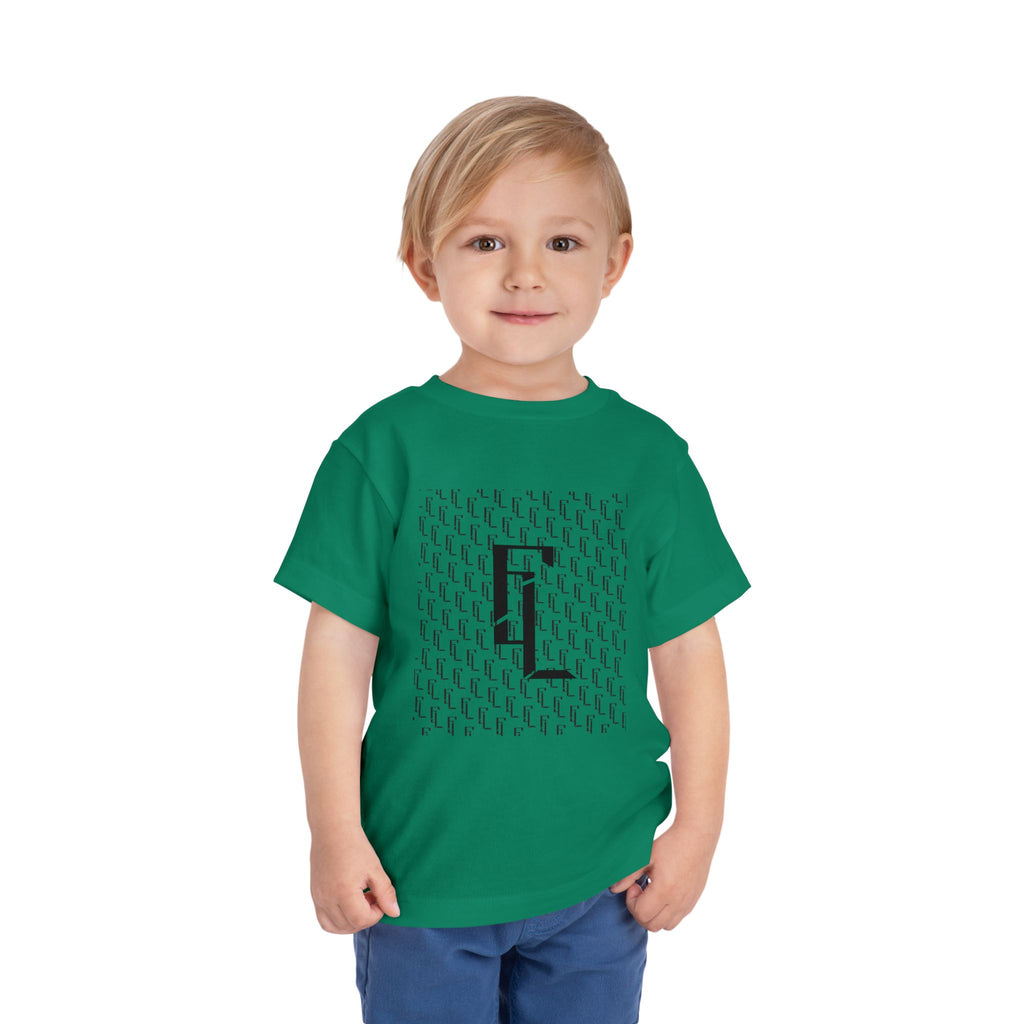 Black-F4L Toddler Short Sleeve Tee
