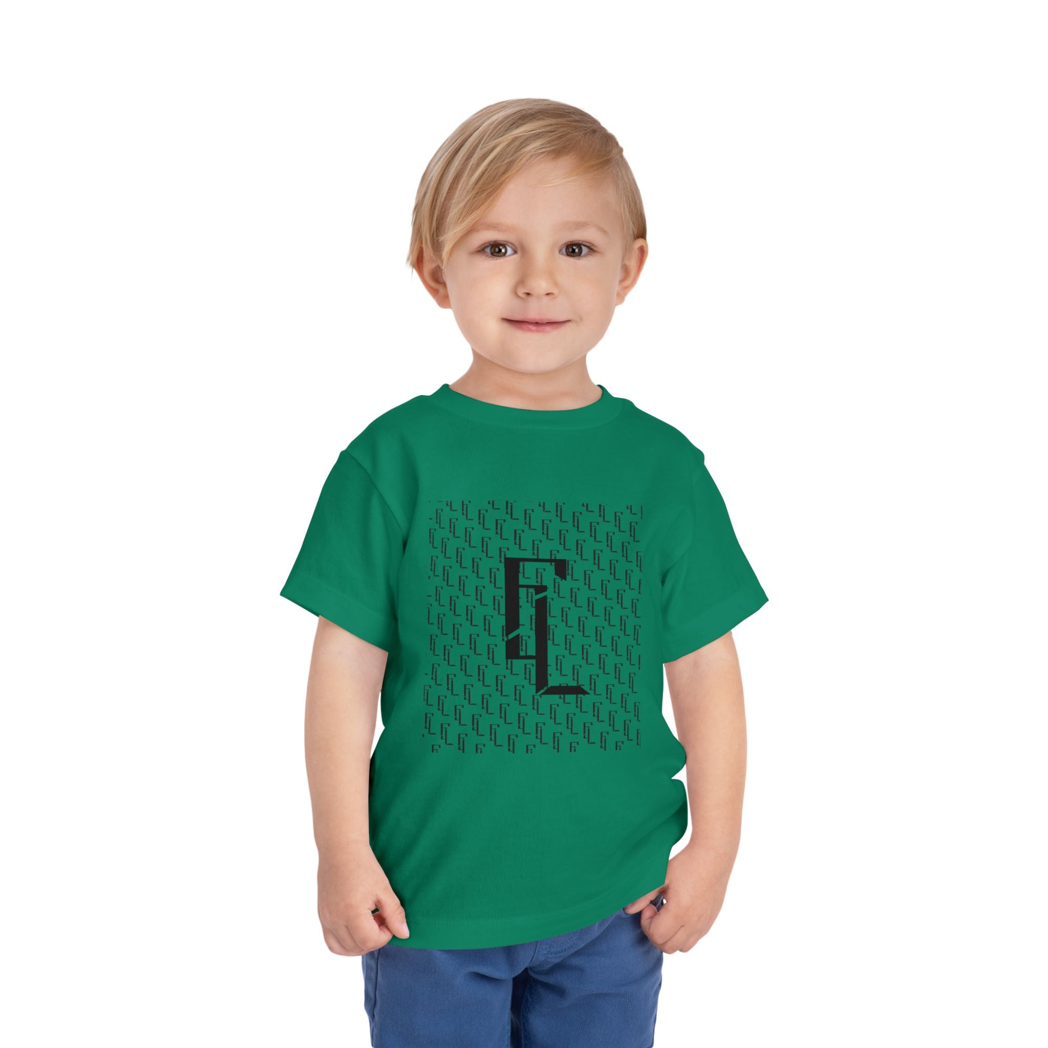 Black-F4L Toddler Short Sleeve Tee